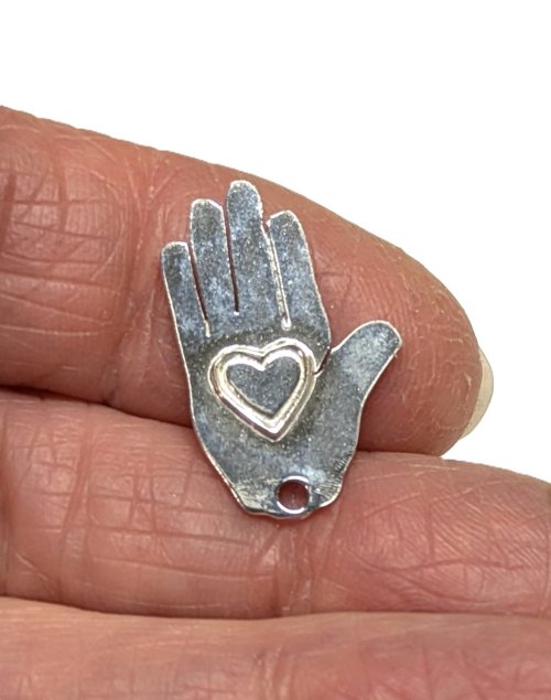 Judy Larson's Hearts and Flowers Charms - , Classic Wire Jewelry, Cutting, Cutting Tool, Cutters, Filing, Finishing, Butane Torch, Soldering, Solder, Design, File and refine the hand if needed.